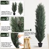 Rbied Green Composite Artificial Tree, Artificial Foliage/Topiary for Indoor and Outdoor ( 2-Piece ) - 3 of 4