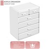 Sorbus 6 Drawer Makeup Organizer Case - Storage for Vanity, Bathroom, Dorm, Closet, and more -Large, 2 Small Drawers - 4 of 4