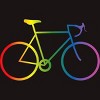 Adult Design By Humans Rainbow Bike Cyclist Pride By Bonganva T-Shirt - 2 of 2