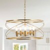 Bella Depot 20" Gold Metal Cage Chandelier Adjustable Pendant Light for Hallway, Kitchen Island - 2 of 4