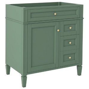 NicBex 29.3" Bathroom Storage Cabinet without Sink, Bathroom Vanity, 2 Drawers and 1 Spacious Cabinet Door for Bathroom - 1 of 4