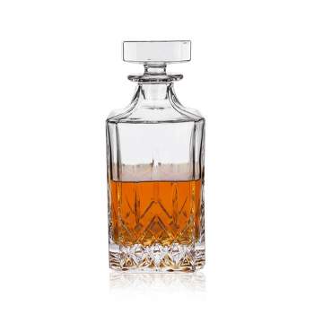 Viski Angled Wine Decanter Glass, Crystal : Target