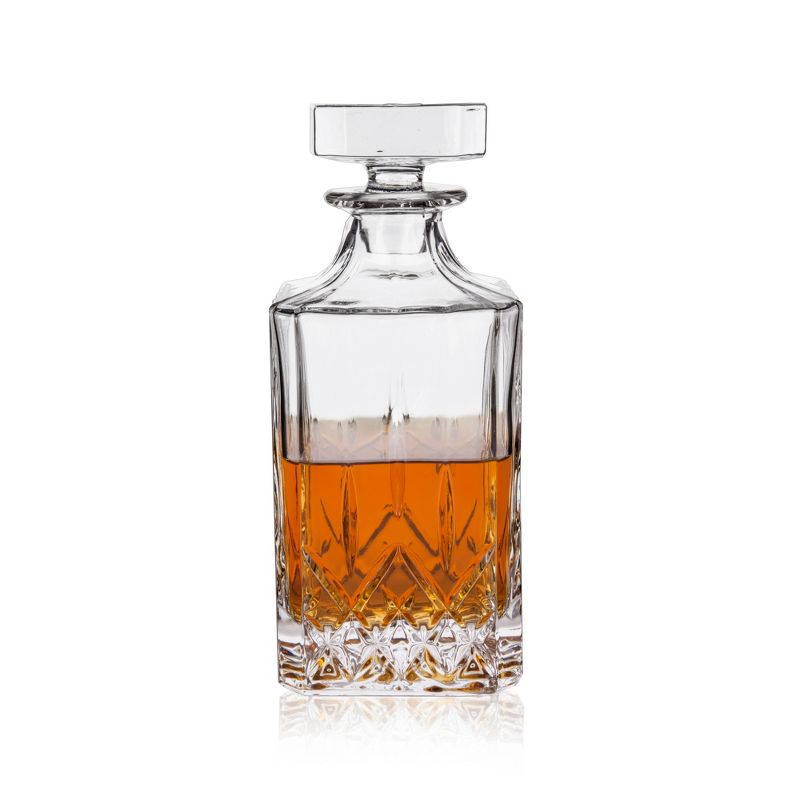 Viski Admiral 30 oz Liquor Decanter - Crystal Glass Liquor Dispenser for Whisky, Bourbon, Tequila, Brandy - Gift for Liquor Lovers, Clear, 1 of 9