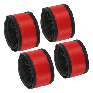 Unique Bargains Personal Reflectors for Wrist Ankle Night Run Cycling Safety LED Bracelet 4 Pcs L - 1 of 4
