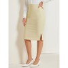 INSPIRE CHIC Women's Elegant High Wasit Split Hem Work Bodycon Pencil Skirt - 4 of 4