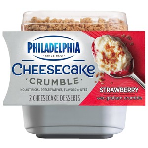 Philadelphia Strawberry Cheesecake Crumble Dessert - 6.6oz/2ct - 1 of 4