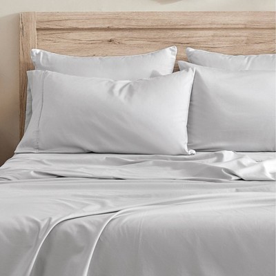 King Sheet Set - Organic Cotton Bed Sheets 500TC Smoke Gray 4