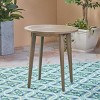 Round Outdoor Bistro Table Acacia Wood Side Table with Slatted Top for Patio Balcony or Garden Seating Area - Maison Boucle - 3 of 4