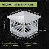 COZONY Chimney Cap 304 Stainless Steel Mesh Cover, Weatherproof Spark Arrestor with Easy Bottom Installation, Outdoor Flue Tile Guard, Silver - 2 of 4