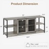 Garvee 70.9" Industrial Farmhouse TV Stand with Storage and Mesh Door, Wooden Storage Cabinet & Entertainment Center for Living Room, Gray - 2 of 4