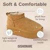CUSHIONAIRE Hippy Women’s Platform Ankle Boots – Genuine Suede, Faux Fur Lining, Cozy Winter Slip-On Design, Comfortable Footwear - 4 of 4