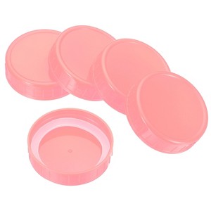 Unique Bargains Regular Mouth Plastic Mason Jar Lids with Silicone Sealing Ring 8 Pcs - 1 of 4