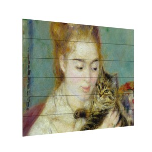 Trademark Fine Art - Pierre Renoir 'Woman With a Cat 1875' - 1 of 4