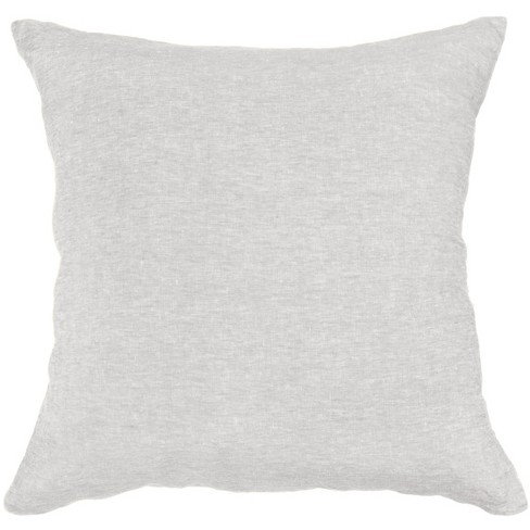 26 x 26 French Linen Euro Pillow with removable Sham Pebble Heather BOKSER HOME