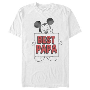 Men's Mickey & Friends Father's Day Best Papa Sign T-Shirt - 1 of 4