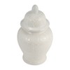 Sagebrook Home 10" Ivory Temple Jar - Ceramic Chinoiserie Classic Contemporary Decorative Jar Accent Ivory - 3 of 4