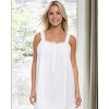 ADR 100% Cotton Nightgown for Women, Sleeveless Lace Trim Button Up Short Vintage Night Dress Gown - 4 of 4