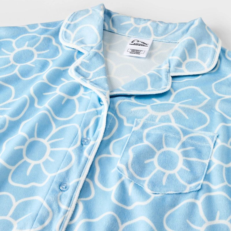 Girls' Short Sleeve Button Up Pajama Set - art class™, 4 of 5