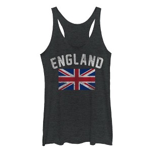 Women's Lost Gods England Union Jack Racerback Tank Top - 1 of 3