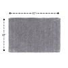 Knightsbridge Luscious Textured Striped All Season Soft Plush Cotton Reversible & Soft Bath Rug, Silver - 2 of 4