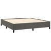 vidaXL Queen Bed Frame in Dark Gray Velvet - Modern Design with Sturdy Structure - image 4 of 4