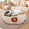 TUYOHW Plush Donut Cat Tunnel Bed with Peekaboo Hole, Soft Cat Cave & Hideout for Indoor Cats Kittens Rabbits,Cozy Pet Bed with Play Function - 3 of 4