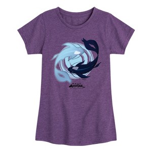 Girls' - Avatar: The Last Airbender - Moon and Ocean Spirit Koi Fitted Short Sleeve Graphic T-Shirt - 1 of 4