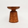 GDFStudio Modern Multifunctional Iron 17" Round Wood Finish End Table - 4 of 4