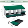 Chicken Nesting Box, 3 Compartment Roll Away Design for High-Volume Egg Collection and Easy Wall Mounting with Metal Legs - 2 of 4