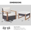 Buenhomino 4 Pieces Patio Furniture Sets, Wicker Patio Swivel Glider Chairs Set with 2 Ottoman, Outdoor Furniture Set for Outside Porch and Backyard - 3 of 4
