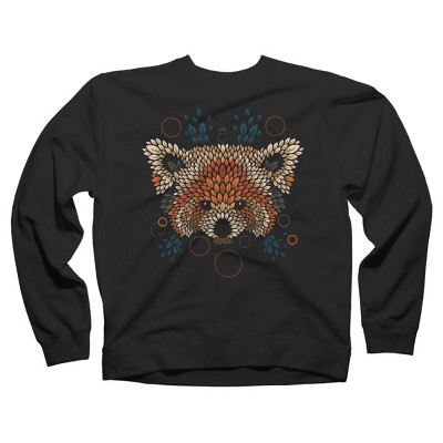 Adult Design By Humans Red Panda Face By LetterQ Sweatshirt