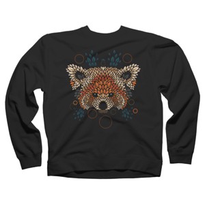 Adult Design By Humans Red Panda Face By LetterQ Sweatshirt - 1 of 3
