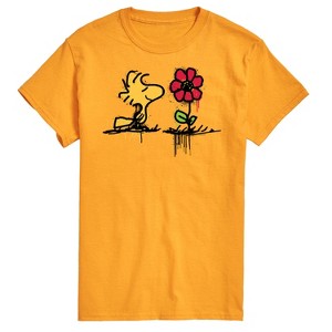 Men's - Peanuts - Woodstock Rose Short Sleeve Graphic T-Shirt - 1 of 4