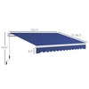 VisioGear Retractable Awning, 13'*8' Patio Awnings with Manual Crank Handle for Deck, Yard, Blue, 155.5"*16.5"*59.6" - 3 of 4