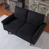 NicBex 52.76 Inch Modern Chenille Couch 2-Seater Sofa for Living Room,Bedroom,Apartment,Office,Black - 2 of 4