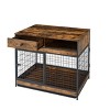 NicBex 38.78Inch Dog Crate Wooden Heavy Duty Dog Kennel with Drawers and Open Storage Shelf,End Table Dog Cage Indoor Use,Antique Brown - 2 of 4