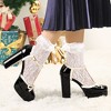 Allegra K Women's Platform Bow T-Strap Chunky Heels Pumps - 2 of 4
