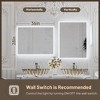 Keonjinn Smart LED Bathroom Vanity Wall Mirror, 3 Color Temperatures Dimmable, Frontlit & Backlit, Dimmable, Acrylic Edge, Anti Fog, Radar Sensor - 3 of 4