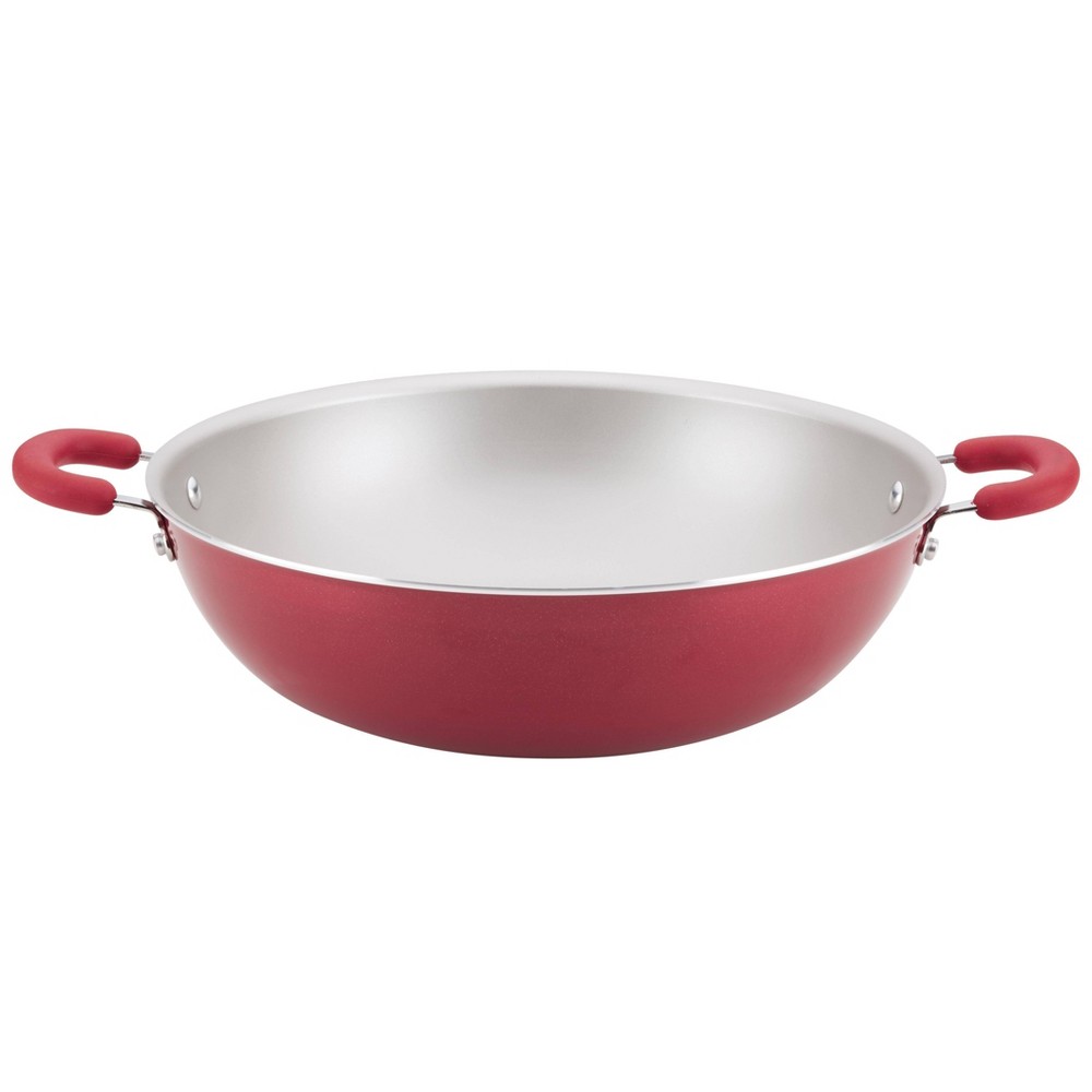 Rachael Ray Create Delicious 14.3 Aluminum Nonstick Wok Red