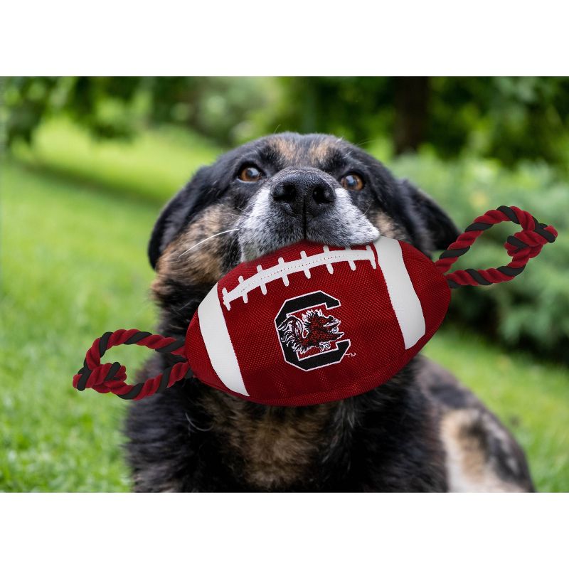 NCAA South Carolina Gamecocks Nylon Football Dog Toy, 2 of 5