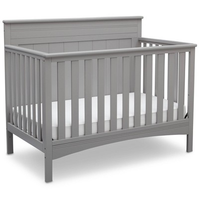 Grey 4-in-1 Convertible Crib with Adjustable Height