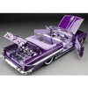 1961 Chevrolet Impala Open Convertible Lowrider Purple Met w/Graphics 1/18 Diecast Model Car by Sun Star - 2 of 4