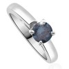 Pompeii3 1/2Ct Solitaire Blue Diamond Engagement Ring Cathedral 14k White or Yellow Gold - 2 of 4