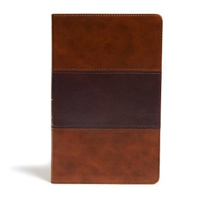 KJV Ultrathin Reference Bible, Saddle Brown Leathertouch - by  Holman Bible Publishers (Leather Bound)