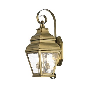 Livex Lighting Exeter 2 - Light Wall Light in  Antique Brass - 1 of 4