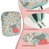 Unique Bargains Crochet Hook Case with Web Pockets for Various Crochet Needles Knitting Accessories Blue Green - 3 of 4