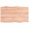 vidaXL Table Top Light Brown 39.4"x23.6"x(0.8"-2.4") Treated Solid Wood Live Edge - 2 of 4