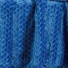 Soft Braided and Comfortable Plush All Season 50" X 60" Throw Blanket, Navy - 4 of 4