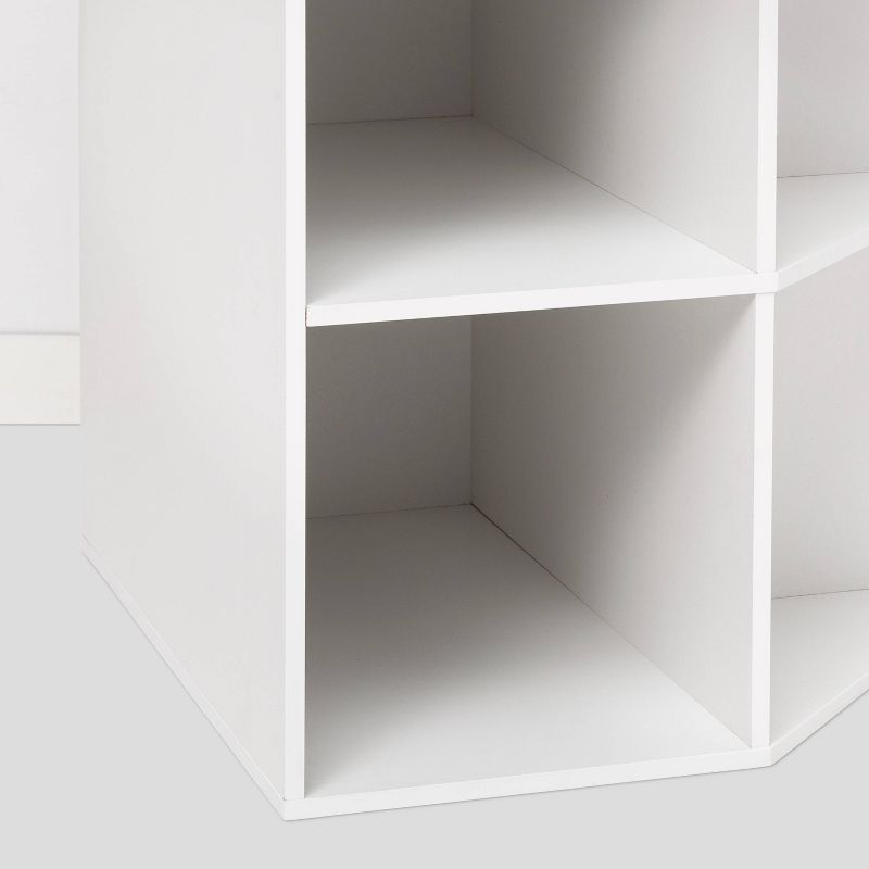 Corner CubeBookshelf White - Room Essentials&#8482;: 9-Compartment Organizer, Fits 11&#34; Cubes, Particle Board Construction, 5 of 8