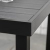 Resenkos Patio Dining Table For 4, Non-Slip Foot Pads, Aluminium, Plastic, Black - 3 of 4